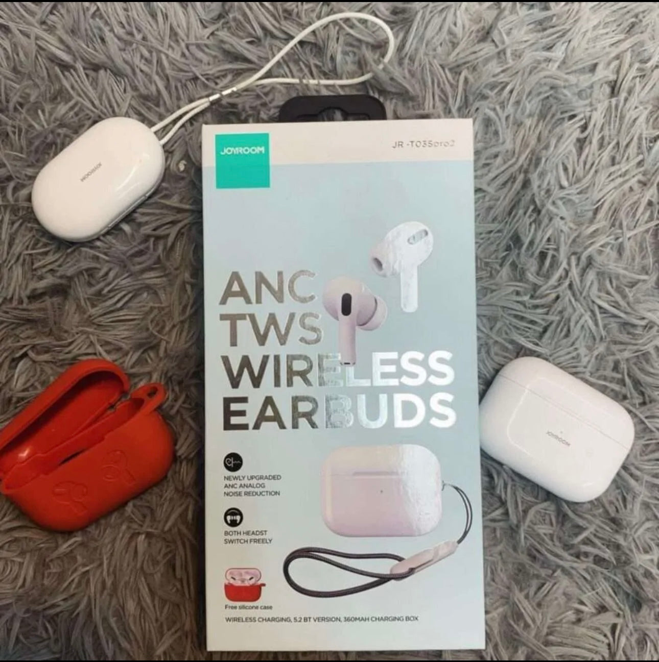 Joyroom (JR-T03s Pro 2) AirPods Pro 2 – High-Performance Sound, Sleek Design – Titanium Quality With Silicone Case